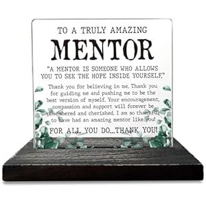 Mentor Gifts for Women, Mentor Appreciation Gifts, Mentor Thank You Gift, Mentor Teacher Gifts, Mentor Retirement Christmas Birthday Gifts for Women, Men, Mentor Plaque Decorative Signs GXX17