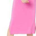 Amazon Essentials Women's Pull-On Knit Midi Skirt with Elastic Waist, Stretchy (Pink, M)