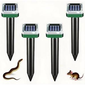Solar-Powered Ground Vibrating Repellent – Keep Rats, Snakes, Rabbits & Hedgehogs Away from Your Garden, Lawn, Yard, Farm & Orchard