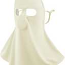 Sun Protection Face Mask Cooling Neck Gaiter Face Scarf Cover Balaclava Cloth Bandanas with Ear Loops SLF6M103T Beige