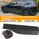 Compatible with Toyota Rav4 Door Lower Molding Trim 2019-2022,RAV4 Door Trim Molding Replacement W/Retainer Clips for Rear Left Driver Side,Black,75078-0R100