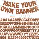 BEISHIDA 116 PCS A-Z DIY Letter Banner Kit Make Your Own Banner Including 111 Letters and Numbers 3 Rope and 2 Threading Device,Customized for Birthday Graduation Wedding Decor Brown
