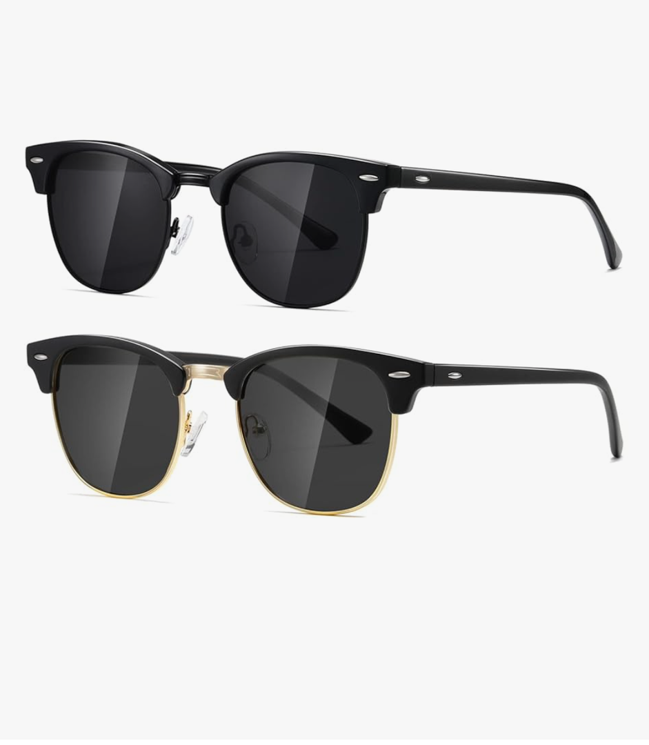 AEVOGUE Polarized Sunglasses For Women And Men Semi Rimless Frame Retro Sun Glasses AE0369
