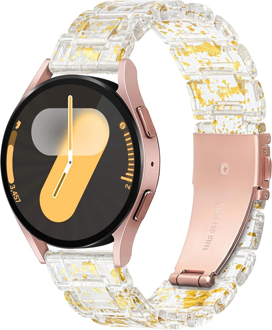 YGTIECS Compatible with Samsung Galaxy Watch 7/6/5/4 40mm 44mm/ 5 Pro 45mm/ Watch 6/4 Classic 43mm 47mm 42mm 46mm/ Active 2 44mm 40mm, 20mm Soft Resin Replacement Samsung Watch Bands