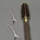 AIMIKE Round Hair Brush, 1 inch Barrel with Boar Bristles, Nano Thermal Ceramic & Ionic Tech, for Blow Drying, Styling, Curling and Shine + 4 Clips (Gold, Unisex, Fine Hair, Short Hair, Anti-Frizz)