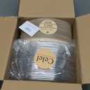 Celel 50 Pack 28 Oval Paper Bowls with Lids, Microwavable Oval Disposable Containers for Burrito, Salads, Pasta, Com-postable Meal Prep Food Containers - 50 Bowls 50 Lids