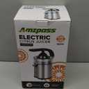 Electric Orange Juicer, Citrus Juicer Squeezer with 2 Interchangeable Cones, 160W Electric Juicer Machine with Stainless Steel Body & Transparent Juice Collector for Lime Grapefruit Lemon