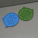 2Pcs Silicone Slow Feeder Cat Bowl,Puzzle Feeder,Interactive Toys,Slow Feeding cat Bowl Suitable for All Dry and Wet Foods,Easy to Clean Silicone Bowls (Green and Blue)