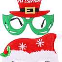 Christmas Xmas Sunglasses 2PCS Festivals Costume Eyeglasses for Adults