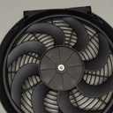 14" inch Slim Fan Push Pull Electric Radiator Cooling Fans 12V Mount Kit Unversal Black