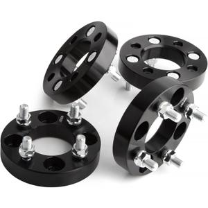 JiiinMiiin 4X4 1"(25mm) Golf Cart Wheel Spacers Adapters with Hub bore 68mm Fits for EZ GO EZGO Club Car, Thick 4x101.6mm 1/2" x20 Studs, Black 4PCS