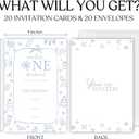 Winter 1th Birthday Invitations, First Birthday Party Invites 20 Cards with Envelopes and RSVP, 6x4 Inch. (002)