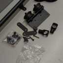 DIYHD 4FT Rustic Black Sliding Library Ladder Full Set Track Kit,Rolling Ladder Hardware with Braking Floor Wheels,330lbs Capacity,Kit for Bookshelves,Cabinets &Kitchen