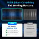 400w Solar Panel,2pcs 200 Watt Bifacial Solar Panel,12V N-Type