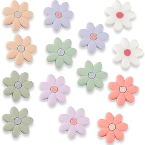 3 x Silcone Flower Magnets Refrigerator - 14 PCS, 7 Color Locker Accessories Fridge Magnet Locker Decor, Cute Whiteboard Magnets, Locker Decorations