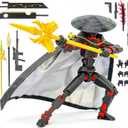 T13 Assembly Completed Action Figures,T-13 Action Figure, Robo 13 3D Printed Action Figure - The Ultimate Hero for Action-Packed Playtime,5.2 Inch, Black Red