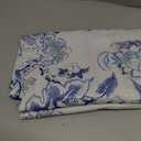 H.VERSAILTEX Thermal Insulated Blackout Curtain Adjustable Kitchen Tie Up Curtains Rod Pocket Panel for Small Window-42 Wide by 63" Long-Vintage Floral in Blue and White