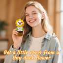 2 x Handmade Emotional Support Crochet Duck Flower Gifts for Lover Her Him Girlfriend Boyfriend for Mom Dad Couple Women Men Wife Husband Best Friend Birthday Wedding