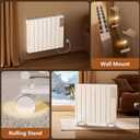 1500w Convection Wall Panel Heater-Electric Heater for Indoor Use, Quiet Fan-less Design, Energy Efficient Heating with ECO Mode, Remote Control, 24h Timer, Child Lock