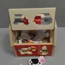 Melissa & Doug Take-Along Wooden Toy Barn, 11-Pc Portable Toddler Playset with Farm Animals & Pop-Up Roof, Preschool Learning Toys for Girls & Boys 2+