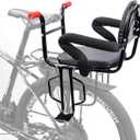2025 New Rear Child BikeSeat, Adiustable BackrestRear Bike Seat, Foldableand Rotatable RearMounted Child Bike Seat Child Rear Seat with ThickBackrest, Suitable for MostBicycle (BLACK)