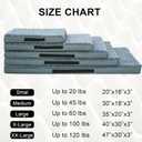 Orthopedic Dog Beds for Crate with Removable Washable Cover Egg-Crate Foam Pet Pad Mat with Anti-Slip Bottom,Waterproof Dog Beds Small Medium Sized30x20 Inch