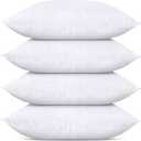 Utopia Bedding Throw Pillows (Set of 4, White), 12 x 24 Inches Pillows for Sofa, Bed and Couch Decorative Stuffer Pillow (12x24 Inch)