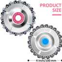 5 Pieces 5/8 Inch Chain Disc Saw Blades for Angle Grinders - 22 Teeth Wood Carving Discs and Grinding Attachment Wheels
