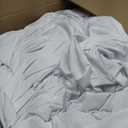 Oudain 60 Pcs White Spandex Chair Covers with Skirt for Dining Wedding