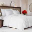 Duvet Cover Full Size Set - Extra Soft Full Size Duvet Cover 80 x 90 with 2 Pillow Shams - Hotel Luxury Quality Easy Care and Fade Free w/ Zipper Closures & Ties - Comfy Breathable Bedding Set (White) (01 - White (No Comforter))
