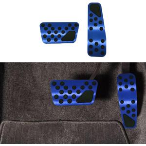 Car Pedal Cover Fit for Dodge Challenger 2008-2023 Charger 2011-2023 Chrysler 300 300C 2009-2019, No Drilling Aluminum Brake and Accelerator Pedal Covers, Nonslip Car Pedal Pads (Blue)
