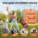 Dog Bark Deterrent Devices, Anti Barking Device for Dogs, 2025 Ultrasonic Upgraded 3 in 1 Dog Bark Deterrent, Sonic Trainer to Correct Dog's Bad Behavior for Outdoors Indoor Safely (Rechargeable) (Black And Orange)