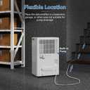 105 Pints Basement Dehumidifier with Pump, 5000 sq.ft Large Dehumidifiers with Drain Hose, 1.7 Gal Water Tank, Intelligent Humidity Control, Auto Shutoff, 24H Timer, for Basement, Large Room, Garage