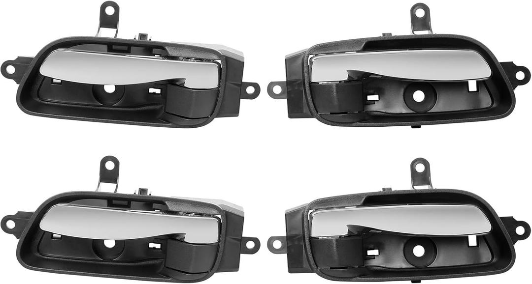 Interior Door Handles Set 4PCS, Front & Rear Inside Left Driver & Right Passenger Side Handle With Chrome Lever, Compatible with 2013-2017 Nissan Altima Pathfinder, Replaces# 80671-3TA0D 80670-3TA0D