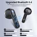 Wireless Earbuds Bluetooth 5.4 Headphones, 40H Playtime In-Ear Earphones with 4 ENC Noise Cancelling Mic, 3D Bass Stereo Sound, IP7 Waterproof Ultralight Bluetooth Earbuds USB-C LED for iPhone Android
