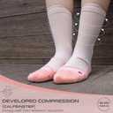 Coolmax Compression Running Socks for Women 3 Pairs, Anti-Blister Moisture Wicking Boot Crew Cushion Athletic Workout Socks