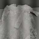 Baby Girl Baptism Dress 3PCS Infant Embroidered Christening Formal Gowns Outfit for Party Wedding (0-6 Months, White)