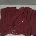 LEACOOLKEY Lacework Corset Top for Women Sexy Textured Sheer Floral Lace Bustier Going Out Lace-up Corset Overbust Top (Red, XL)