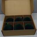 6 Pcs Velvet Christmas Balls Bulk Shatterproof Plastic Christmas Tree Decorations for Decorative Hanging Baubles (6, Blackish Green, 3.94Inch)