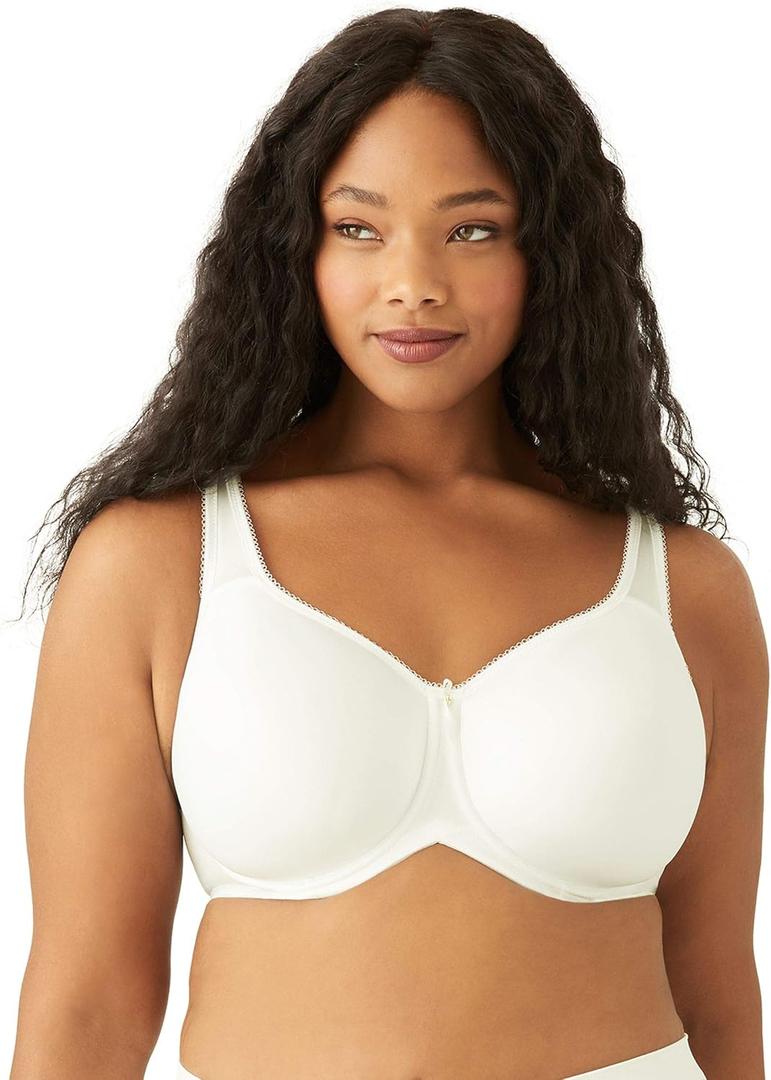 Wacoal Womens Basic Beauty Contour T-Shirt Bra, Ivory Bra 40DDD