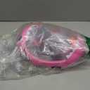 Full Face Snorkel Mask for Kids with 180 Panoramic View, Snorkeling Set Featuring Anti-Leak and Anti-Fog Foldable Dry Top Design for Safe Underwater Adventures Snorkeling Gear for Kids (Pink)