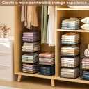 Stackable Closet Organizers and Storage Baskets, 4-Tier Closet Shelf Organizer , Space-Saving Clothes Storage Drawer, Foldable Clothes Storage Bins for Closet Organizer System, Black(Patent 30022416)