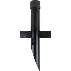 Newhouse Lighting MPOST17 2.5-Inch Outdoor Mounting Post with Cap and Stabilizing Wings for Landscape Flood Lights, Black, 17.63
