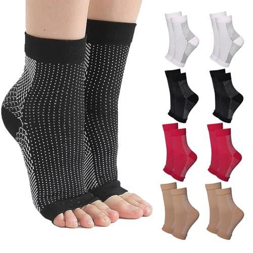 VQRZG Neuropathy Socks for Women and Men,Soothe Relief Compression Socks, Ankle Brace for Plantar Fasciitis Sleeve Soothe L/XL