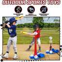 Tball Set for Kids, T Ball Sets for Toddlers 1-3, Baseball Toys with 6 Balls/Glove/Pitching Machine/Bat/Tee, Outdoor Sports Gifts for Boys Girls(Blue)