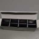 5/8" No Drill Curtain Rod Brackets for Poles Upgrade Adhesive Renter Friendly Nail Free Curtain Rod Hooks No Drilling Curtain Rod Holders Self Adhesive Curtain Rod Hooks Up to 25 lb (8Pcs Black)