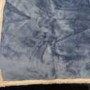 Furhaven Waterproof & Self-Warming Throw Blanket for Dogs & Indoor Cats, Washable & Reflects Body Heat - Soft-Edged Terry & Sherpa Dog Blanket - Cozy Denim, Medium