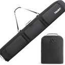 TOURIT Rolling Ski Bag and Ski Boot Bag Combo - Fully Padded Snowboard Bag with Wheels for Air Travel, Wheeled Ski Bag Holds 2 Pairs of Skis (195cm)