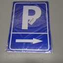 2 x 2-pack Parking Sign This Way to Parkinglot Aluminum Signage, Show Where to Park, Size 25 X 35 cm, Blue