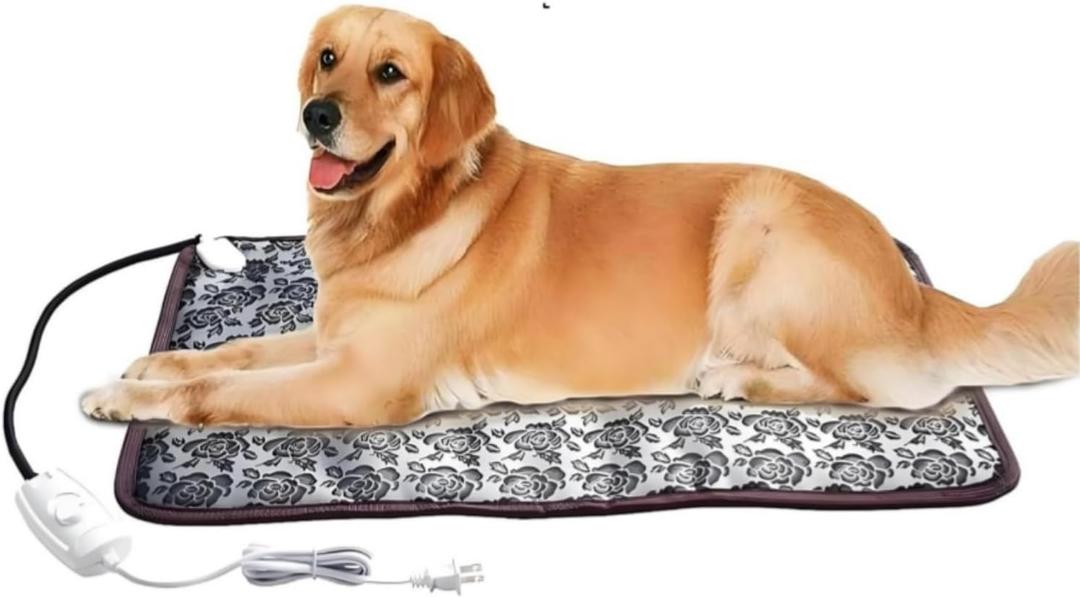 Large Pet Heating Pad, Chew Proof Dog Heating Mat with High & Low Temperature Modes, Waterproof for Indoor Outdoor Doghouse, Suitable for Small Medium Large Dogs Cats Puppies
